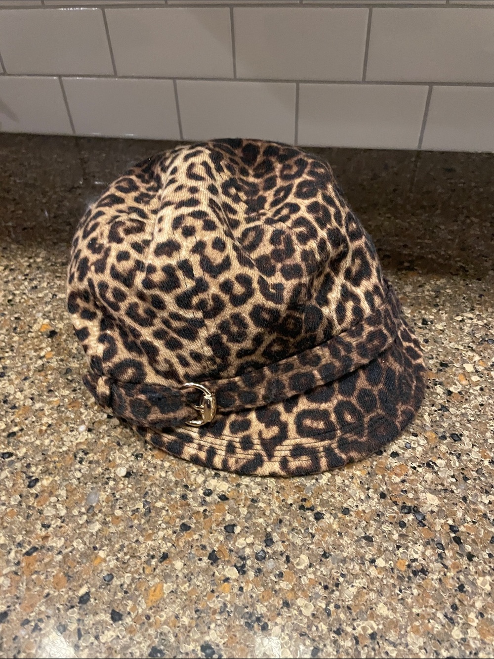 Y2K San Diego Hat Co Leopard Cheetah Newsboy Cap Hat